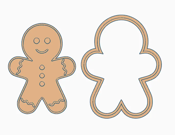 Gingerbread man outline