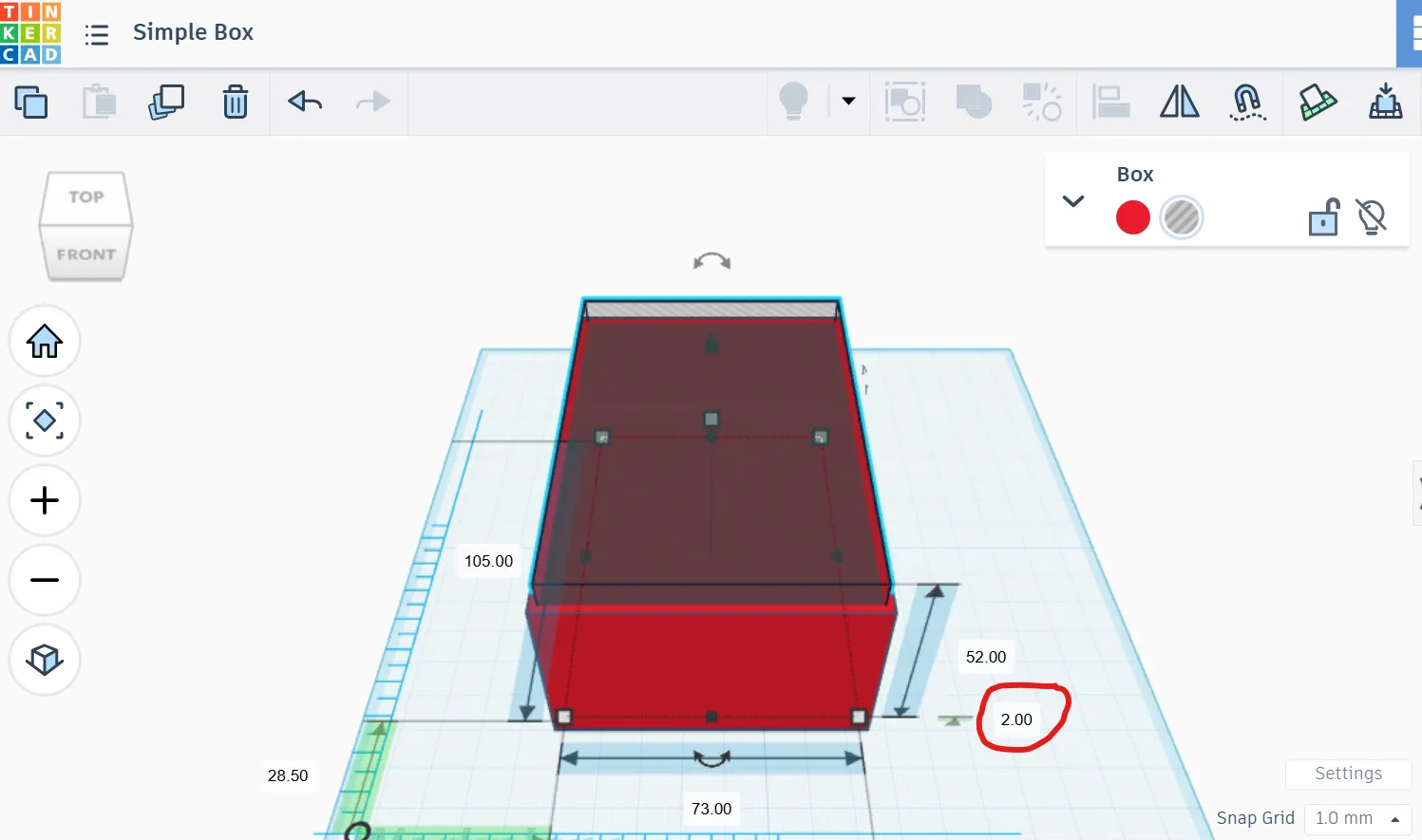 raise inner box hole